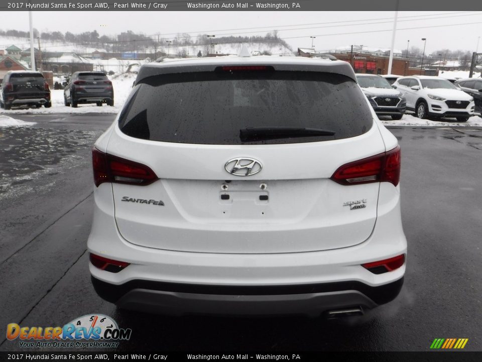 2017 Hyundai Santa Fe Sport AWD Pearl White / Gray Photo #8