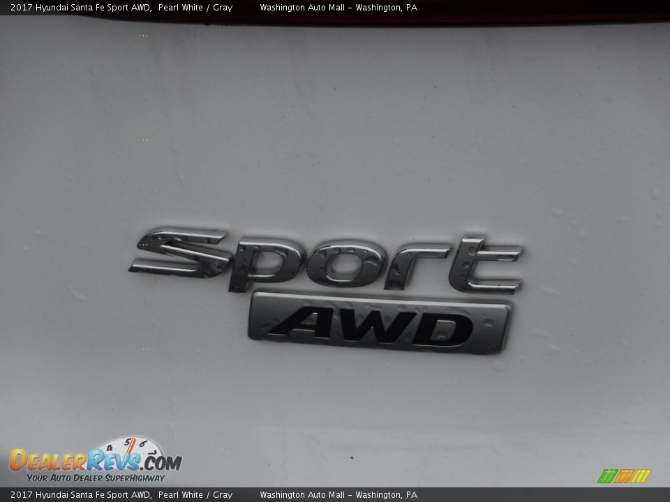 2017 Hyundai Santa Fe Sport AWD Pearl White / Gray Photo #9