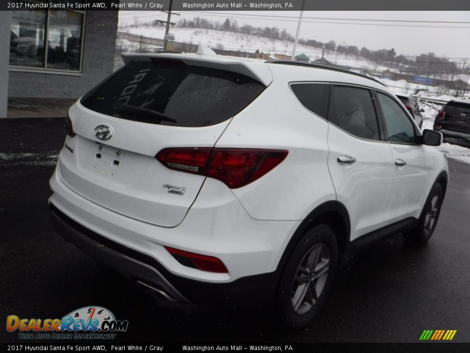 2017 Hyundai Santa Fe Sport AWD Pearl White / Gray Photo #10