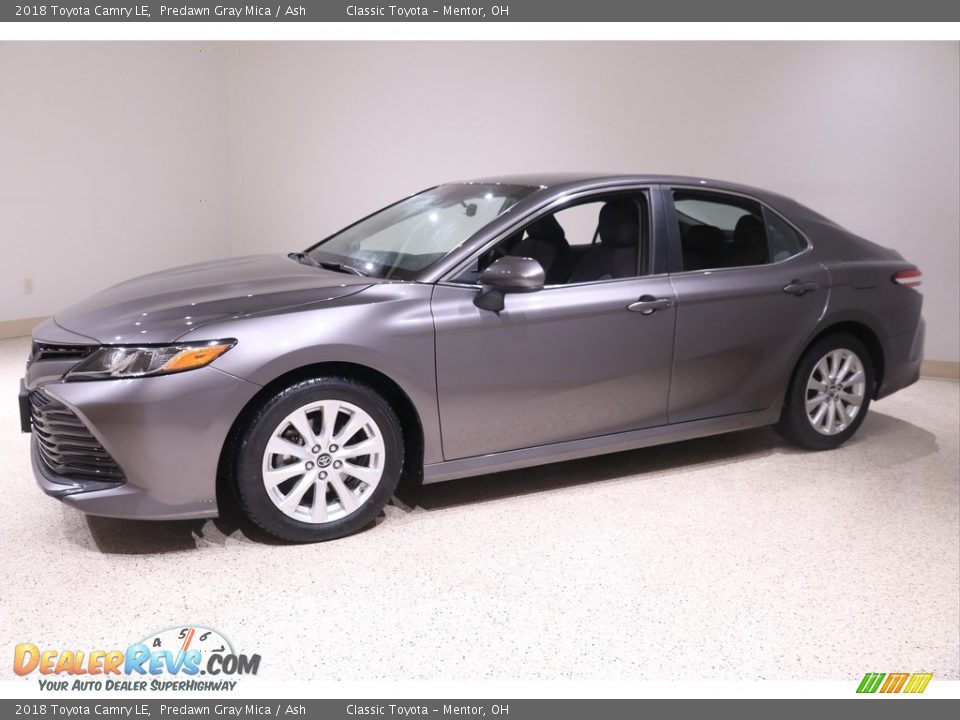 2018 Toyota Camry LE Predawn Gray Mica / Ash Photo #3