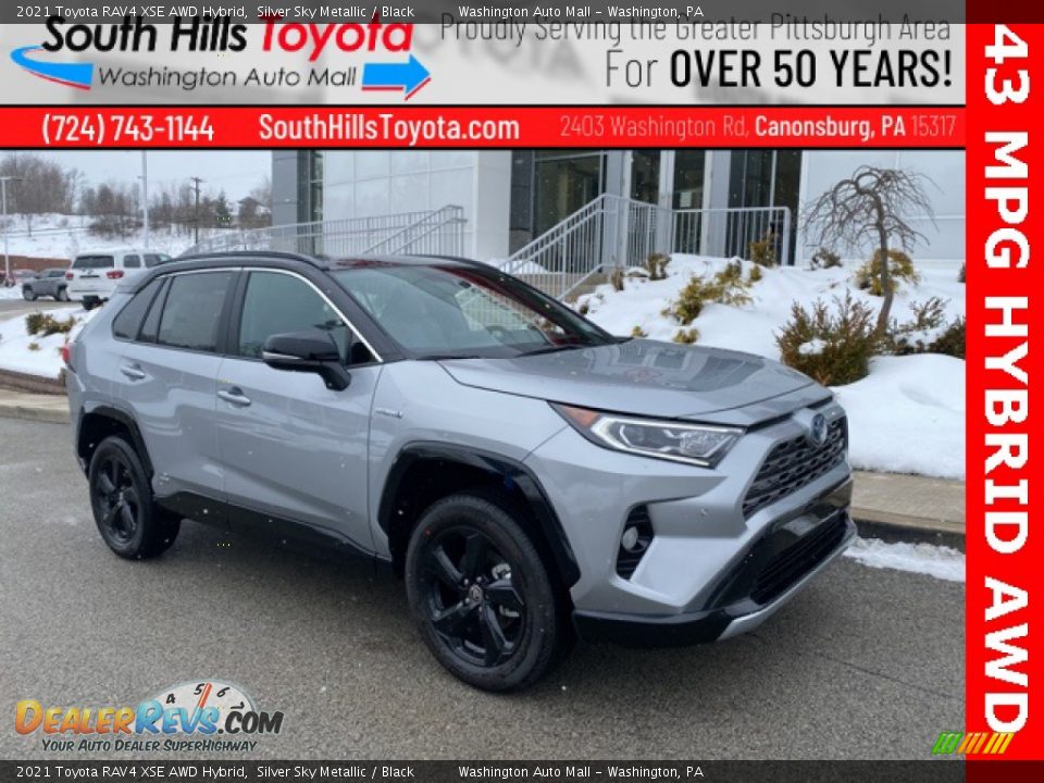 2021 Toyota RAV4 XSE AWD Hybrid Silver Sky Metallic / Black Photo #1