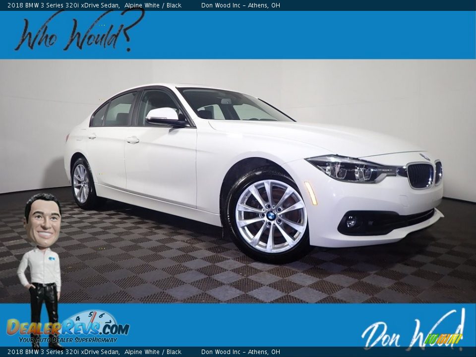 2018 BMW 3 Series 320i xDrive Sedan Alpine White / Black Photo #1