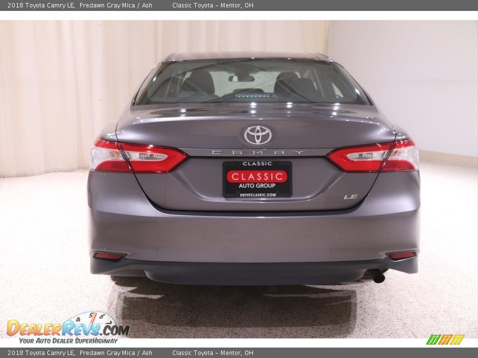 2018 Toyota Camry LE Predawn Gray Mica / Ash Photo #18