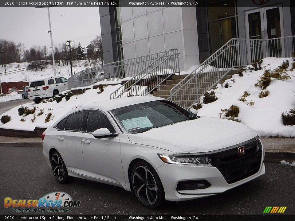2020 Honda Accord Sport Sedan Platinum White Pearl / Black Photo #1