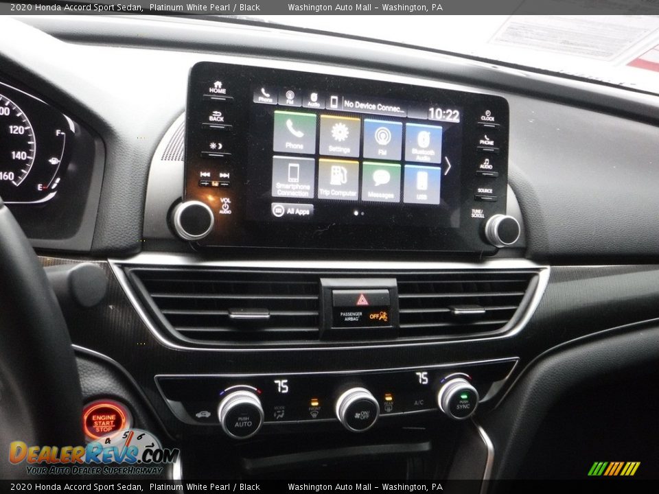 2020 Honda Accord Sport Sedan Platinum White Pearl / Black Photo #3