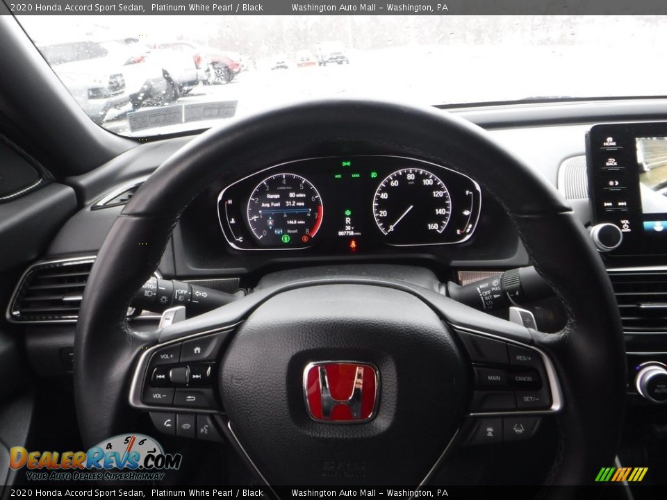 2020 Honda Accord Sport Sedan Platinum White Pearl / Black Photo #6