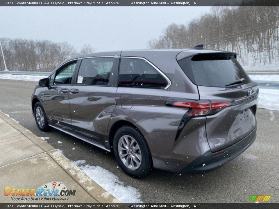 2021 Toyota Sienna LE AWD Hybrid Predawn Gray Mica / Graphite Photo #2