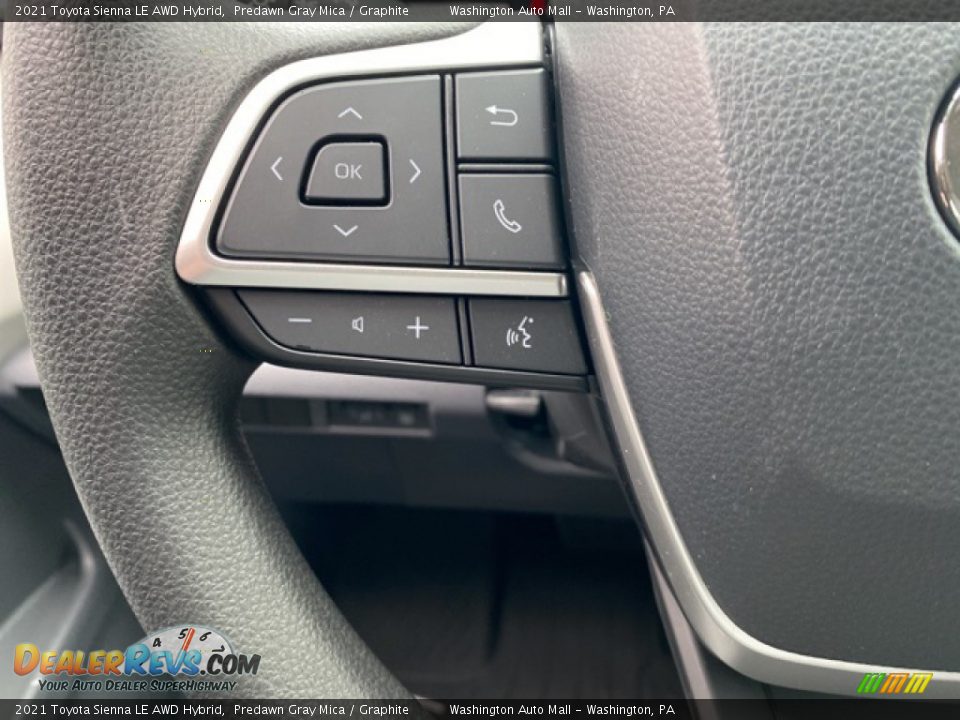 2021 Toyota Sienna LE AWD Hybrid Predawn Gray Mica / Graphite Photo #6