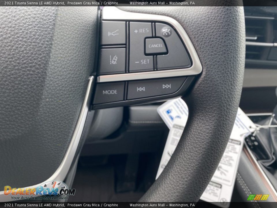 2021 Toyota Sienna LE AWD Hybrid Predawn Gray Mica / Graphite Photo #7