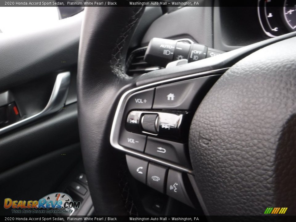 2020 Honda Accord Sport Sedan Platinum White Pearl / Black Photo #18