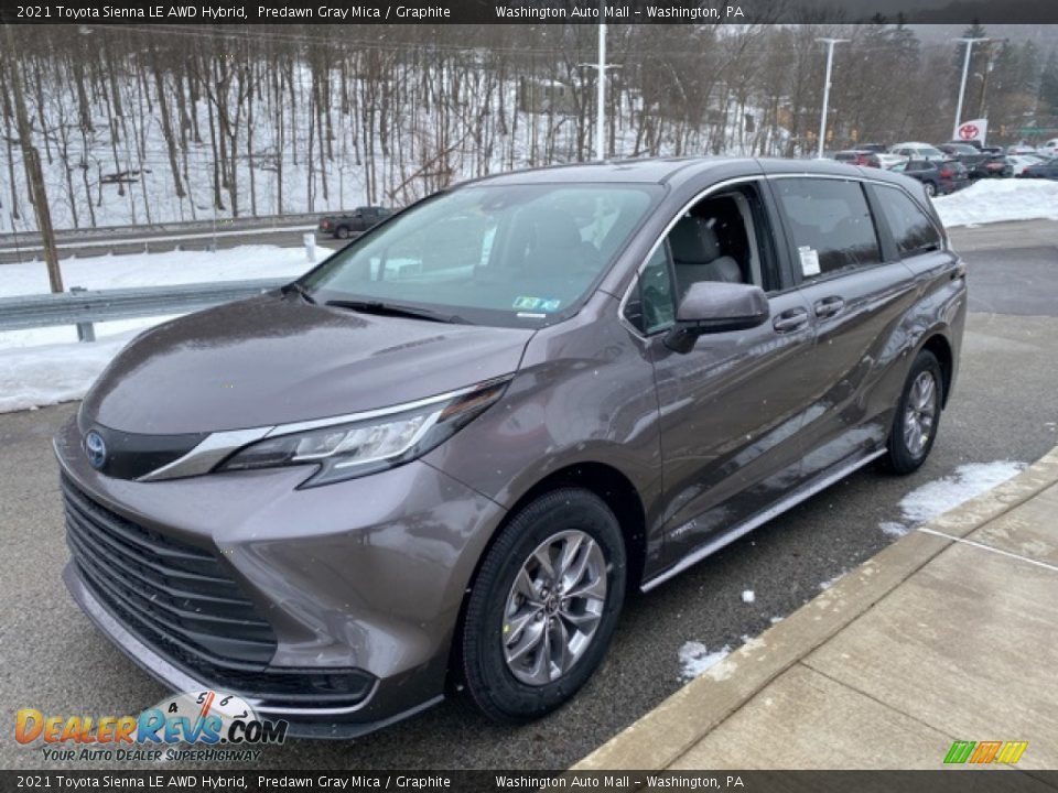 2021 Toyota Sienna LE AWD Hybrid Predawn Gray Mica / Graphite Photo #12