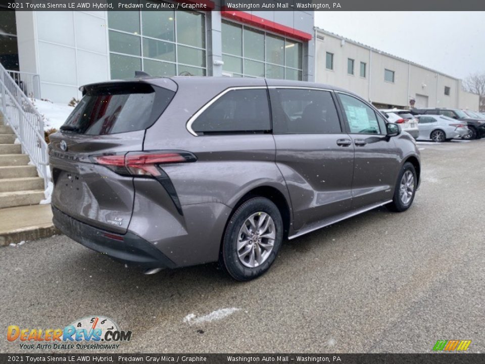 2021 Toyota Sienna LE AWD Hybrid Predawn Gray Mica / Graphite Photo #13