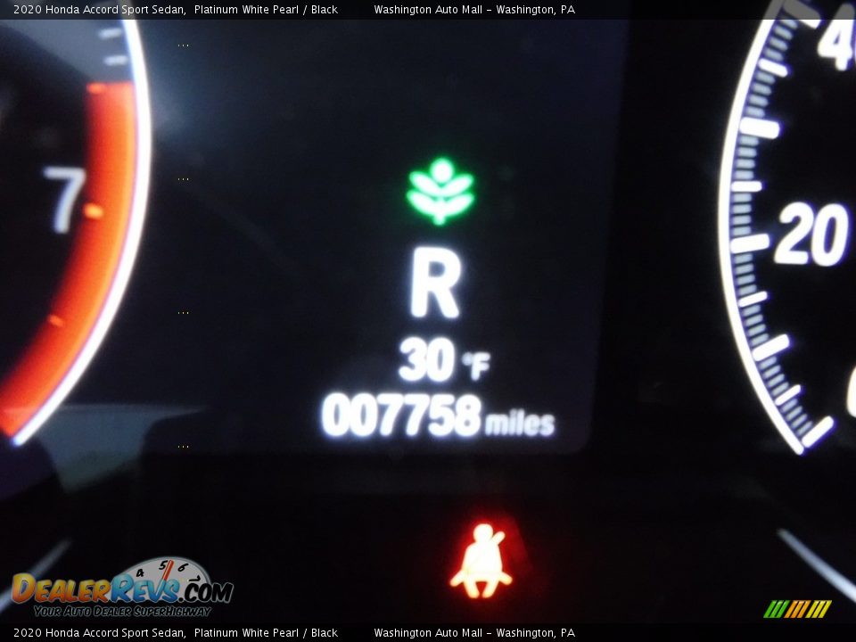 2020 Honda Accord Sport Sedan Platinum White Pearl / Black Photo #25
