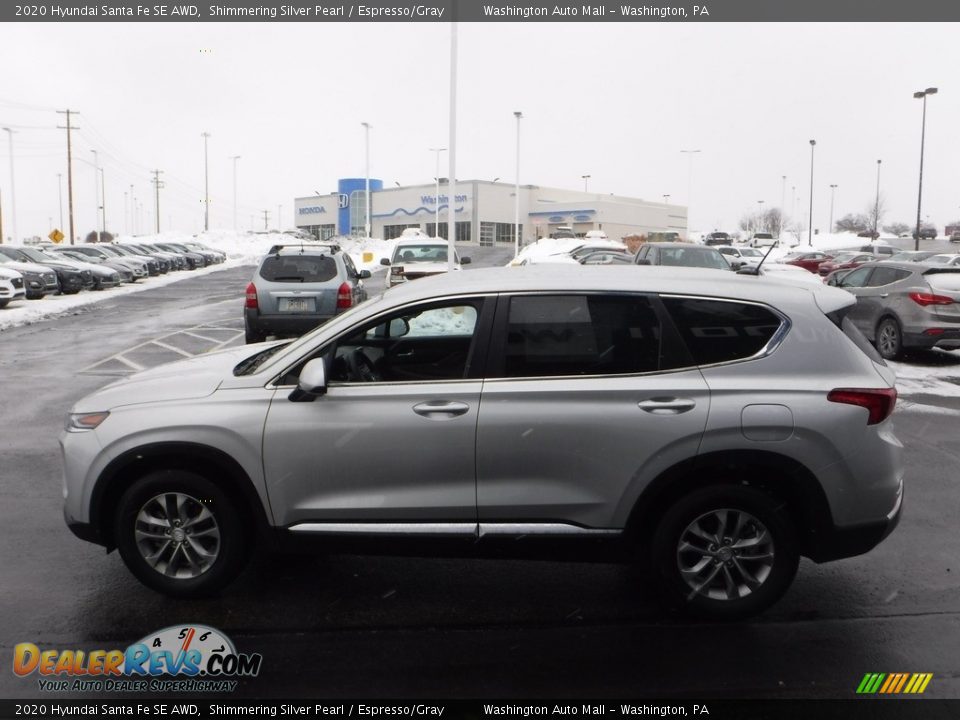 2020 Hyundai Santa Fe SE AWD Shimmering Silver Pearl / Espresso/Gray Photo #6