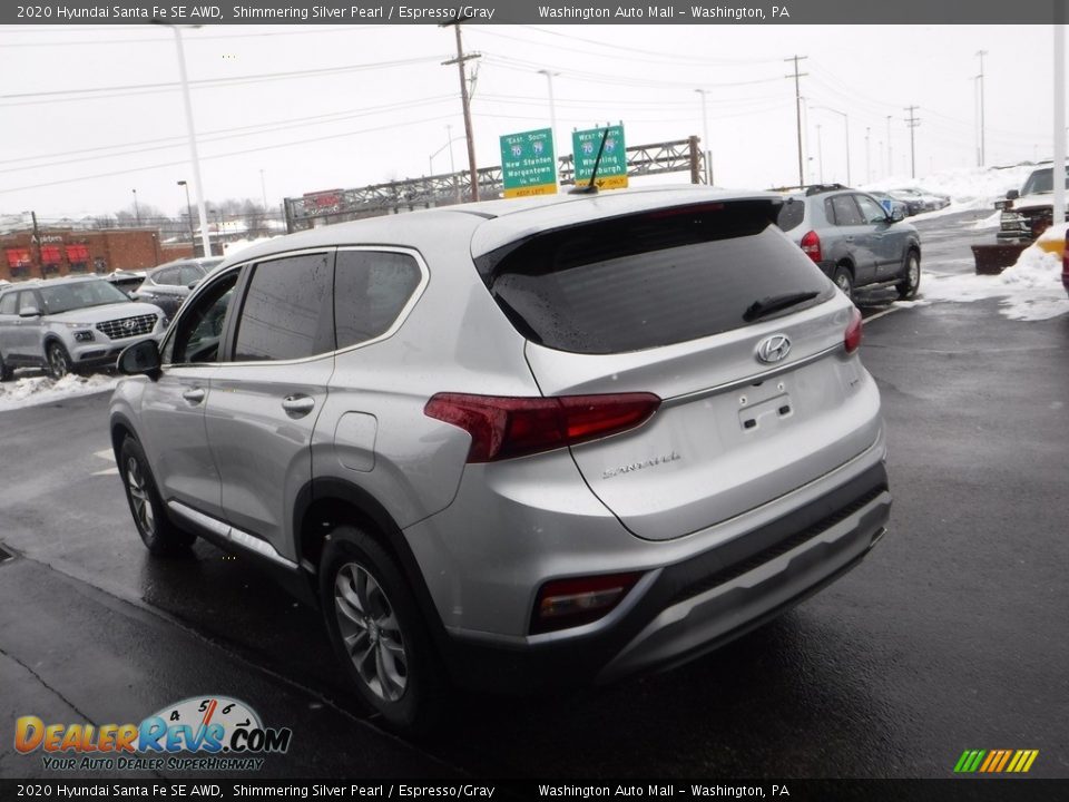 2020 Hyundai Santa Fe SE AWD Shimmering Silver Pearl / Espresso/Gray Photo #7