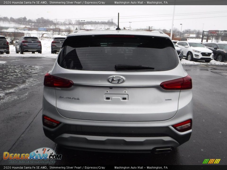 2020 Hyundai Santa Fe SE AWD Shimmering Silver Pearl / Espresso/Gray Photo #8