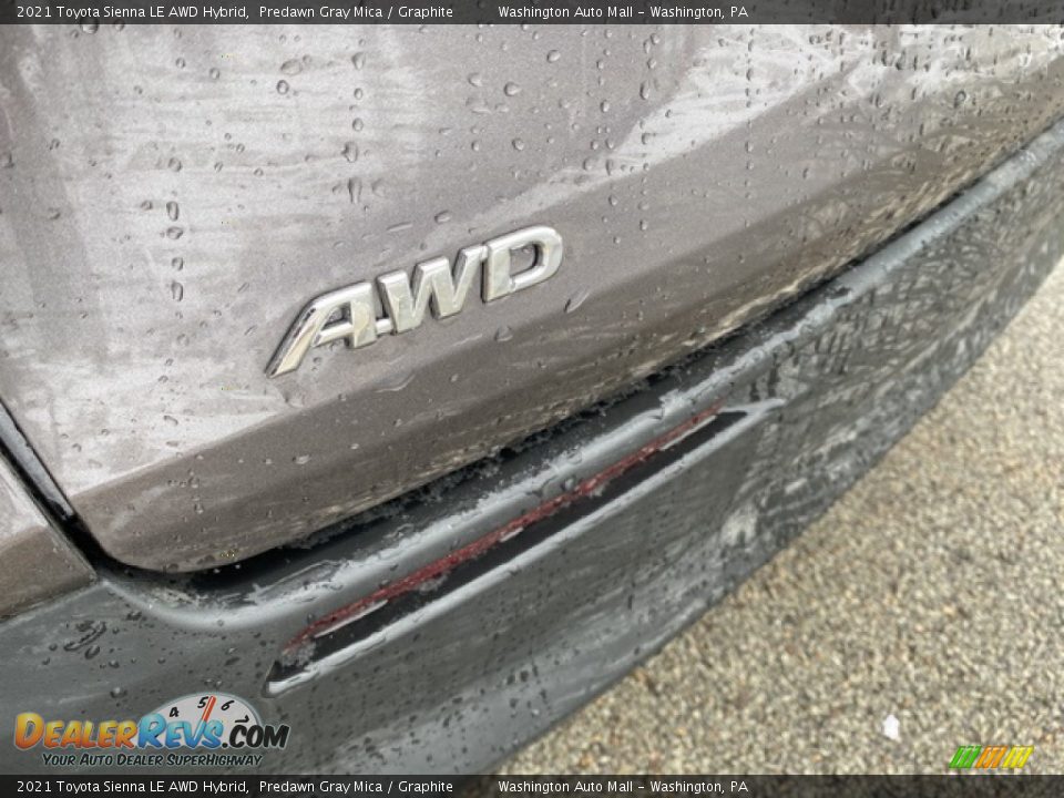 2021 Toyota Sienna LE AWD Hybrid Predawn Gray Mica / Graphite Photo #25