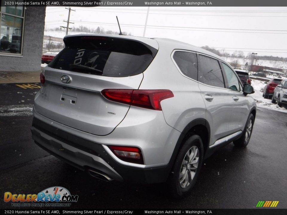 2020 Hyundai Santa Fe SE AWD Shimmering Silver Pearl / Espresso/Gray Photo #9