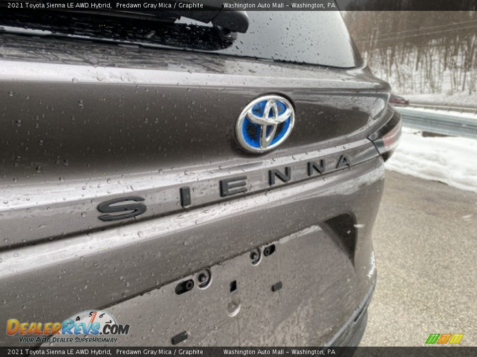 2021 Toyota Sienna LE AWD Hybrid Predawn Gray Mica / Graphite Photo #26