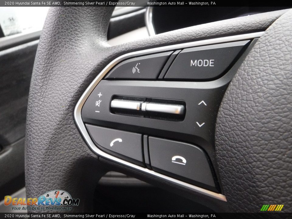 2020 Hyundai Santa Fe SE AWD Shimmering Silver Pearl / Espresso/Gray Photo #18