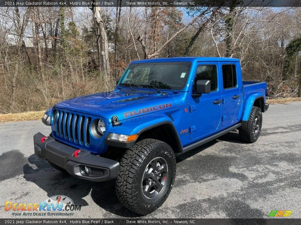 2021 Jeep Gladiator Rubicon 4x4 Hydro Blue Pearl / Black Photo #2