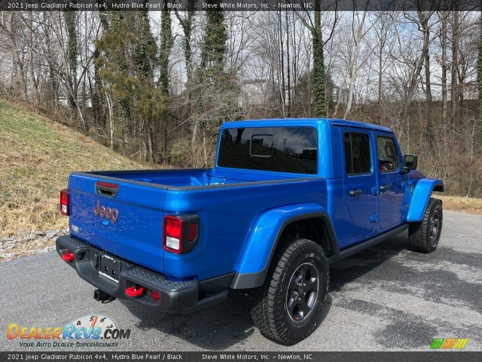 2021 Jeep Gladiator Rubicon 4x4 Hydro Blue Pearl / Black Photo #6