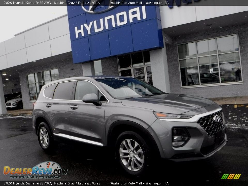 2020 Hyundai Santa Fe SE AWD Machine Gray / Espresso/Gray Photo #1