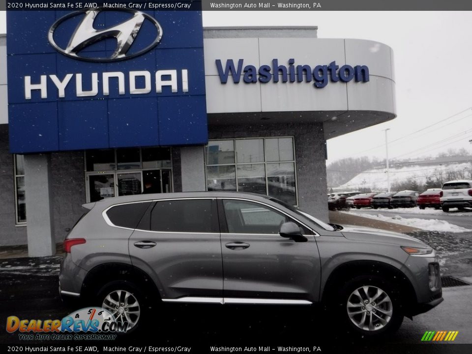 2020 Hyundai Santa Fe SE AWD Machine Gray / Espresso/Gray Photo #2