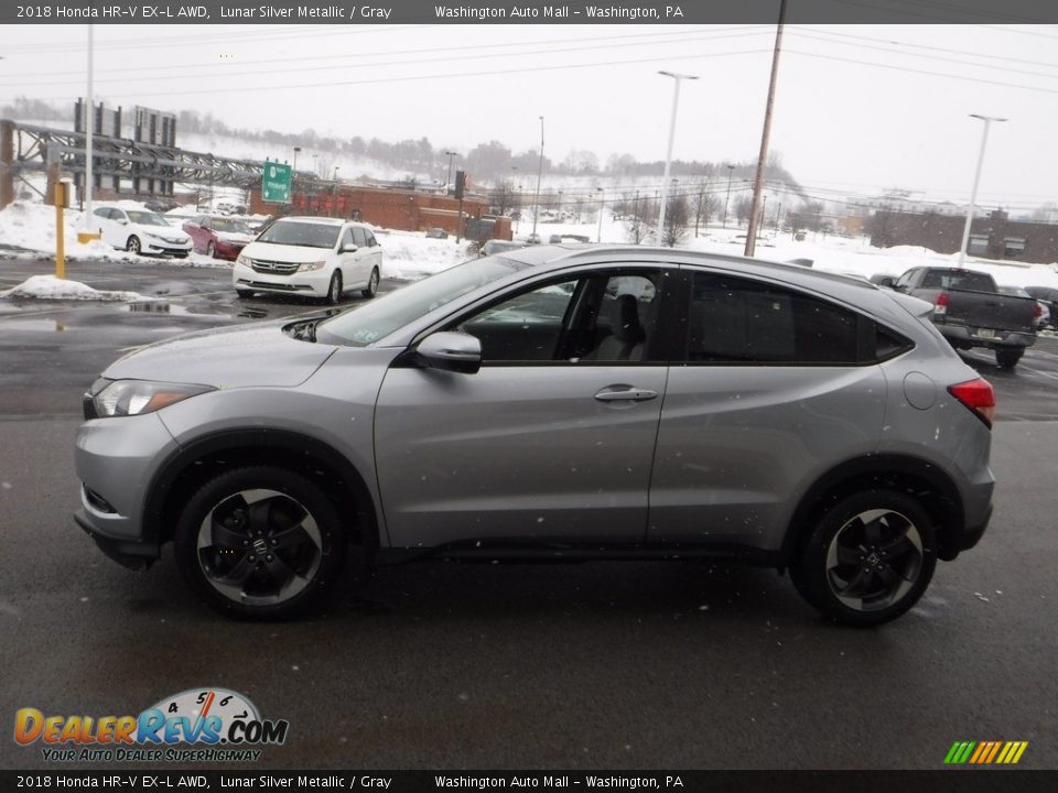 2018 Honda HR-V EX-L AWD Lunar Silver Metallic / Gray Photo #7