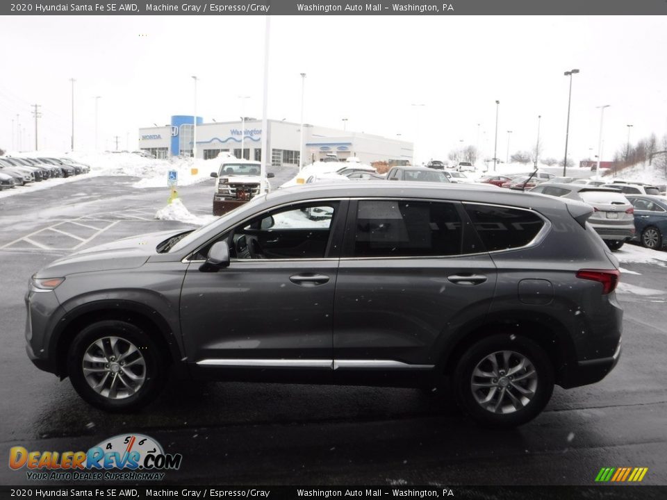 2020 Hyundai Santa Fe SE AWD Machine Gray / Espresso/Gray Photo #6