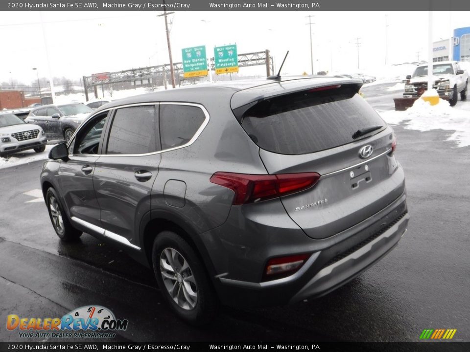 2020 Hyundai Santa Fe SE AWD Machine Gray / Espresso/Gray Photo #7