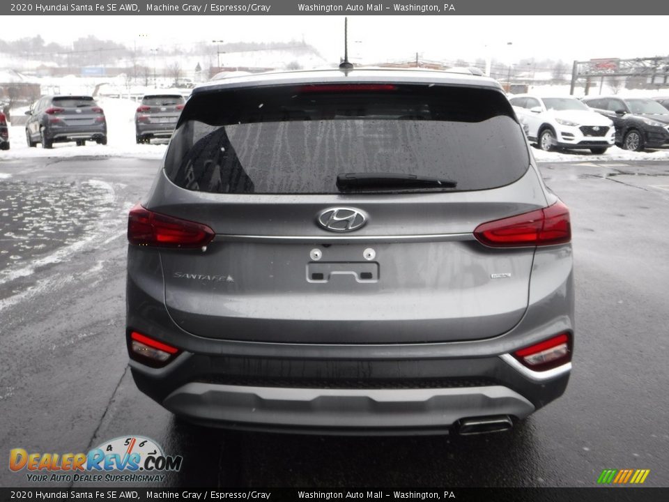 2020 Hyundai Santa Fe SE AWD Machine Gray / Espresso/Gray Photo #8