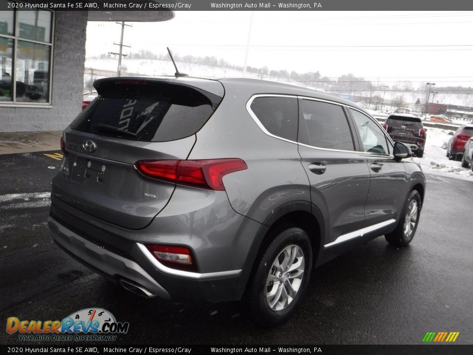 2020 Hyundai Santa Fe SE AWD Machine Gray / Espresso/Gray Photo #9