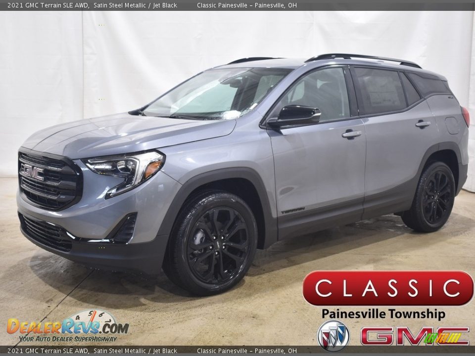 2021 GMC Terrain SLE AWD Satin Steel Metallic / Jet Black Photo #1