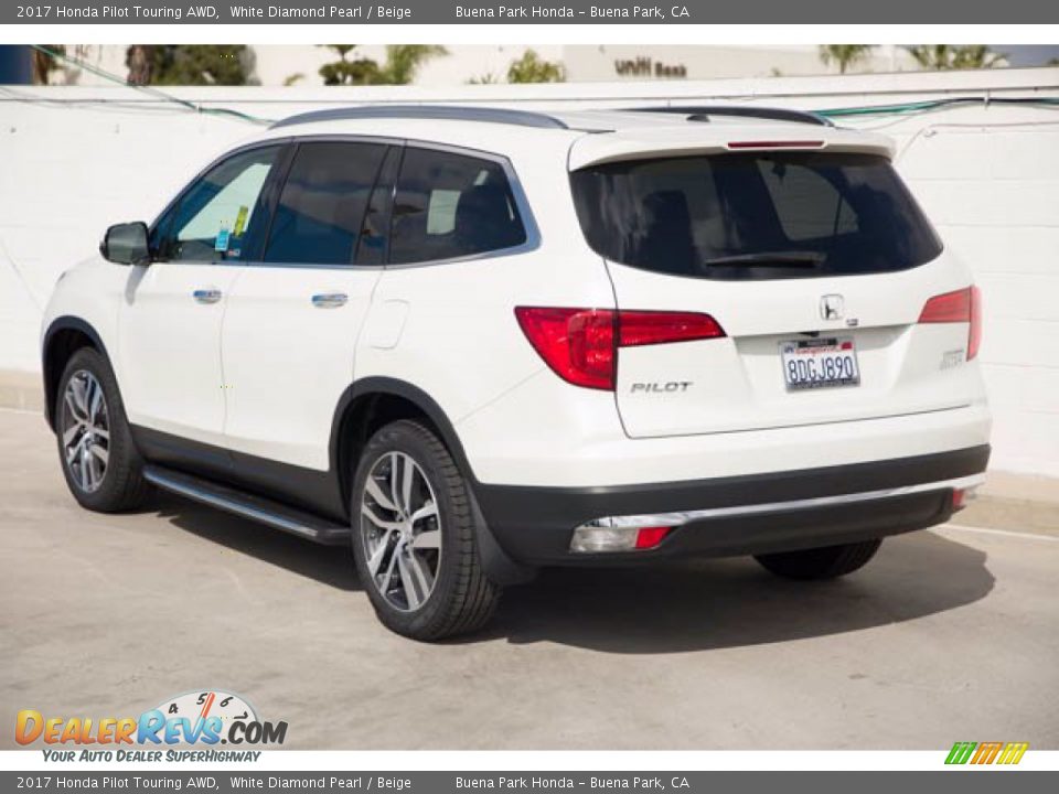 2017 Honda Pilot Touring AWD White Diamond Pearl / Beige Photo #2