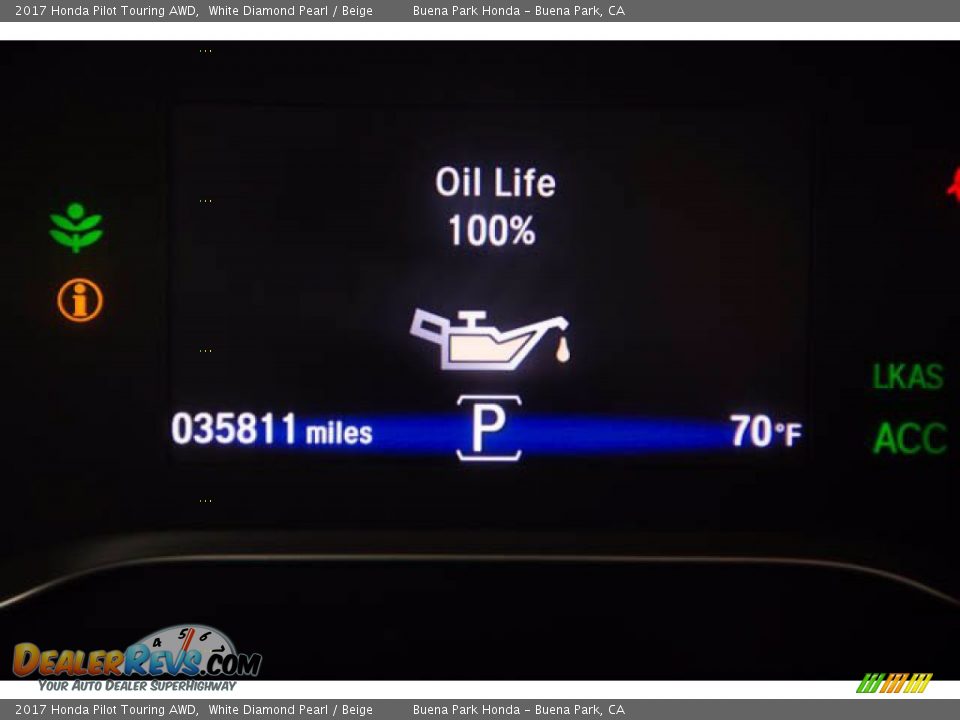 2017 Honda Pilot Touring AWD White Diamond Pearl / Beige Photo #6