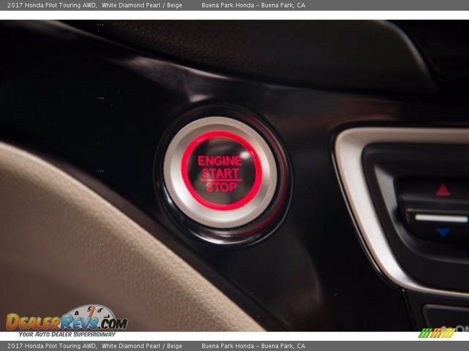 2017 Honda Pilot Touring AWD White Diamond Pearl / Beige Photo #14
