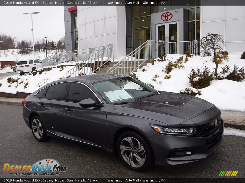 2019 Honda Accord EX-L Sedan Modern Steel Metallic / Black Photo #1