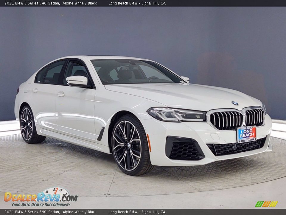 2021 BMW 5 Series 540i Sedan Alpine White / Black Photo #27