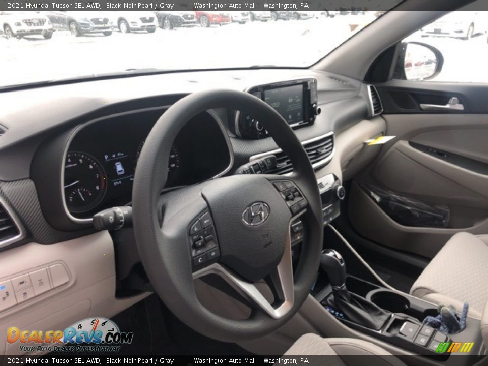2021 Hyundai Tucson SEL AWD Black Noir Pearl / Gray Photo #4