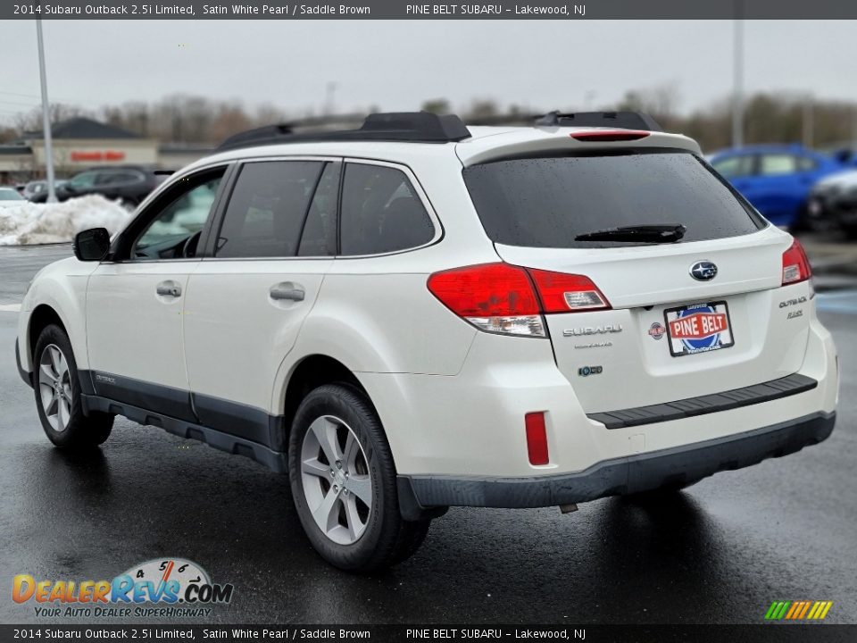 2014 Subaru Outback 2.5i Limited Satin White Pearl / Saddle Brown Photo #17