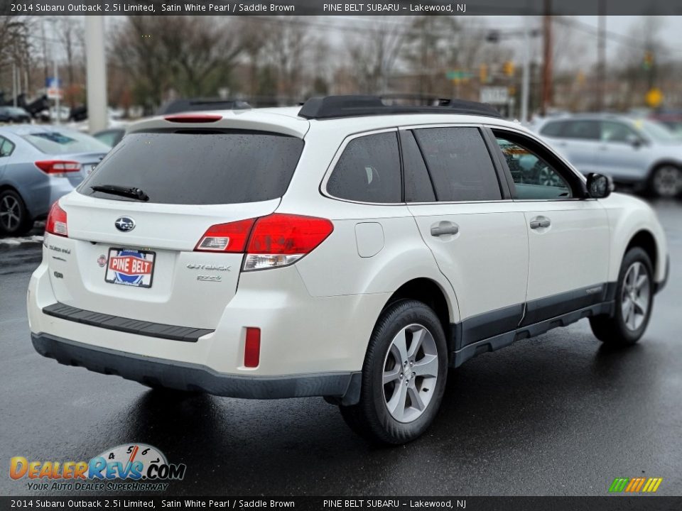 2014 Subaru Outback 2.5i Limited Satin White Pearl / Saddle Brown Photo #19