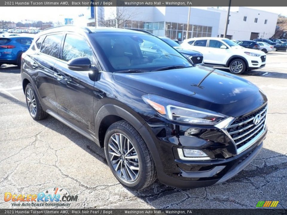 2021 Hyundai Tucson Ulitimate AWD Black Noir Pearl / Beige Photo #3