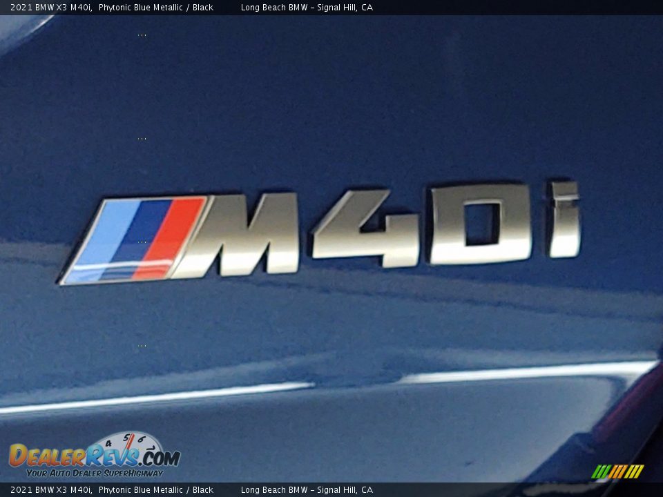 2021 BMW X3 M40i Phytonic Blue Metallic / Black Photo #22