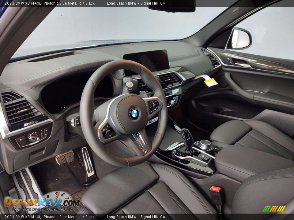 Black Interior - 2021 BMW X3 M40i Photo #25