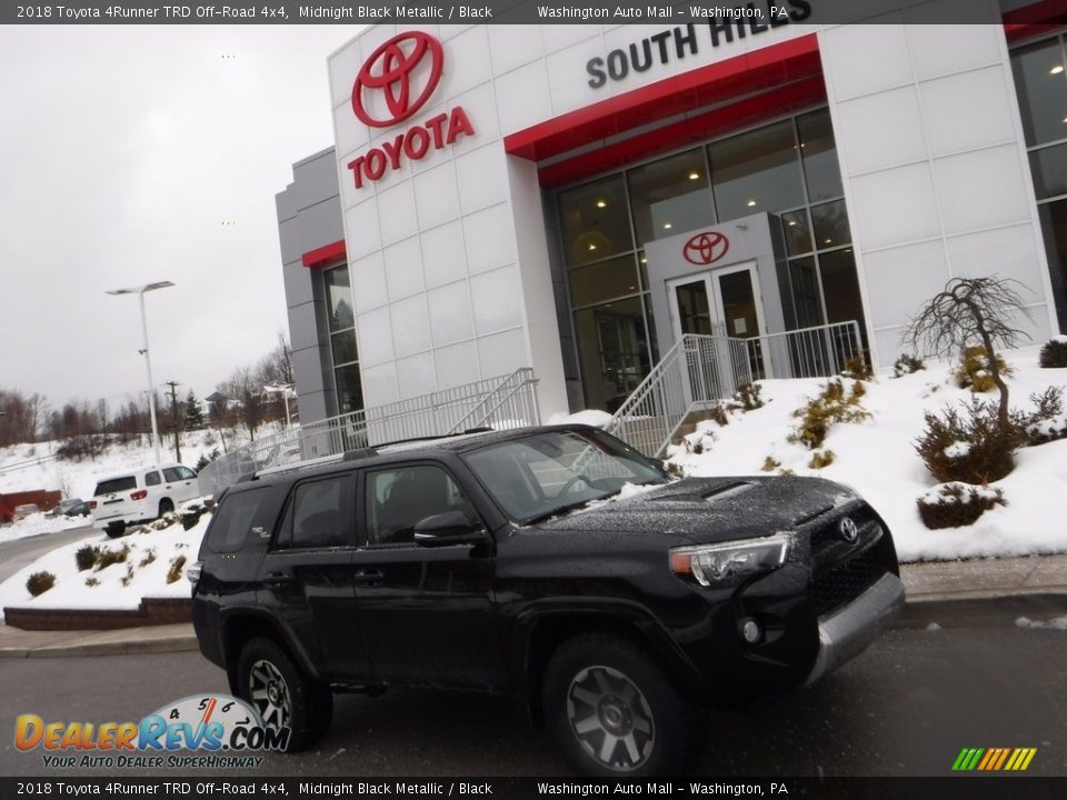 2018 Toyota 4Runner TRD Off-Road 4x4 Midnight Black Metallic / Black Photo #2