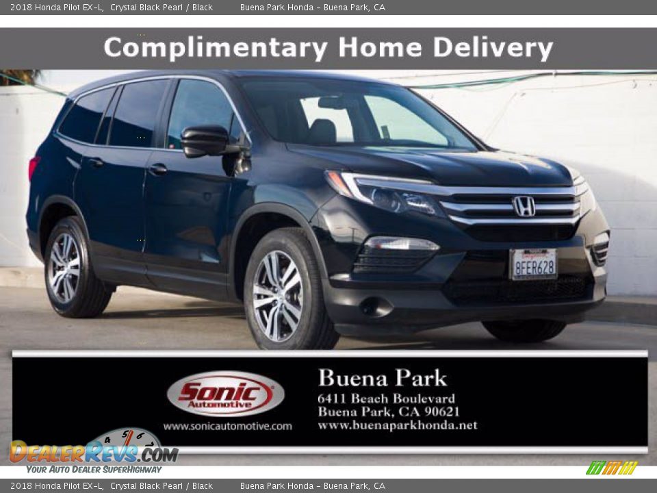 2018 Honda Pilot EX-L Crystal Black Pearl / Black Photo #1