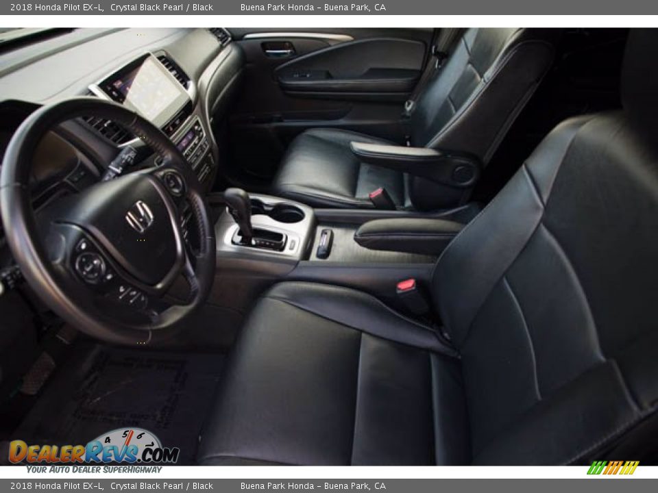 2018 Honda Pilot EX-L Crystal Black Pearl / Black Photo #3