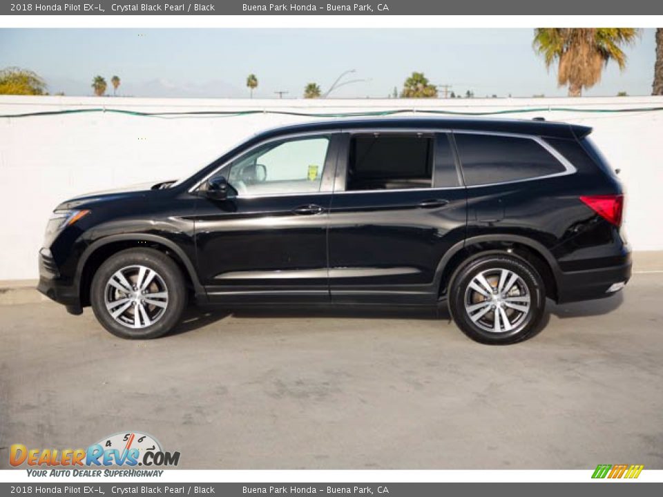 2018 Honda Pilot EX-L Crystal Black Pearl / Black Photo #8