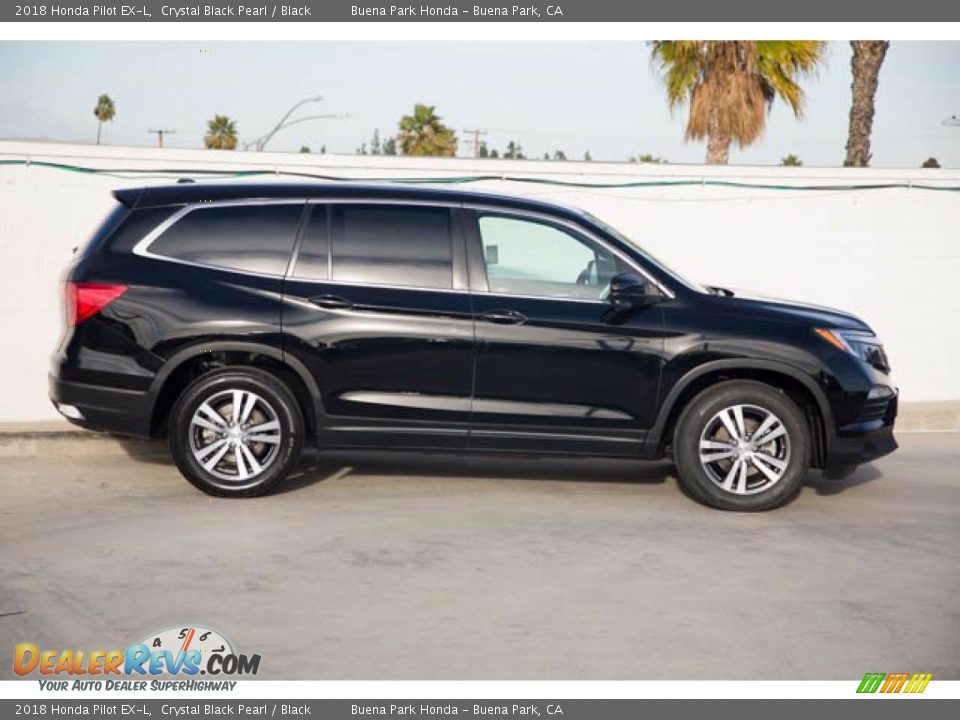 2018 Honda Pilot EX-L Crystal Black Pearl / Black Photo #12